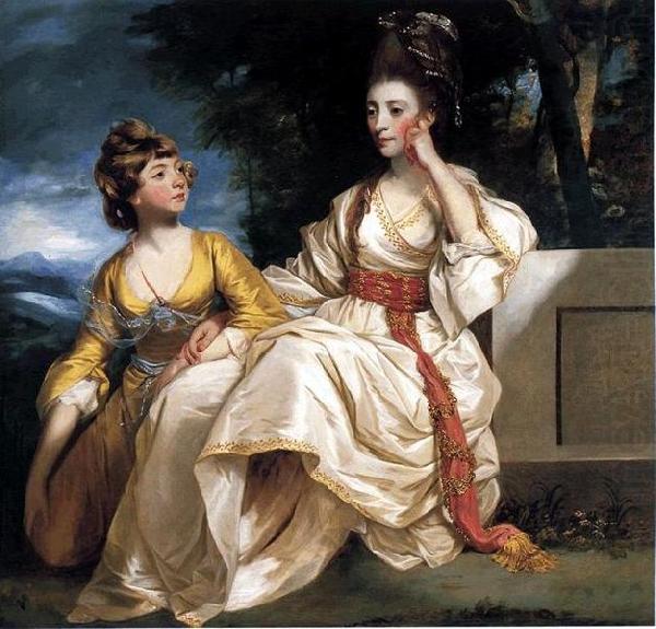 Sir Joshua Reynolds Portrait of Mrs. Thrale and her daughter Hester china oil painting image